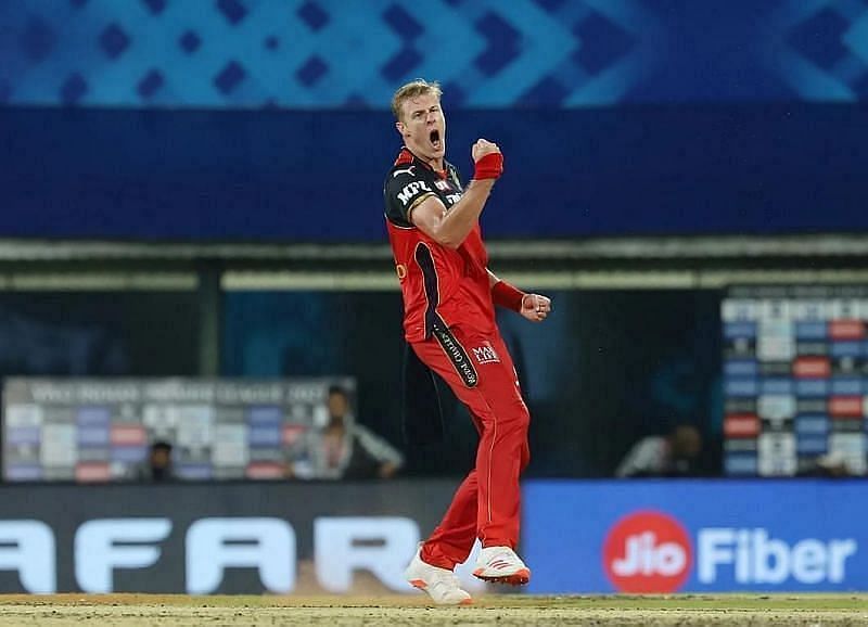 Kyle Jamieson celebrates a wicket. Pic: IPLT20.COM